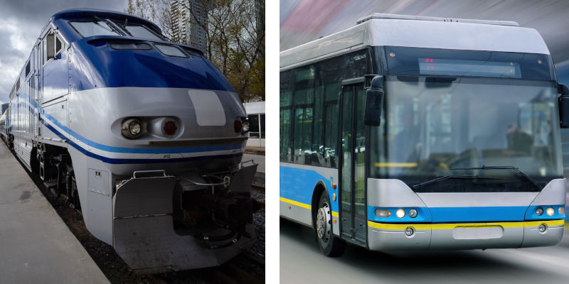 train and bus